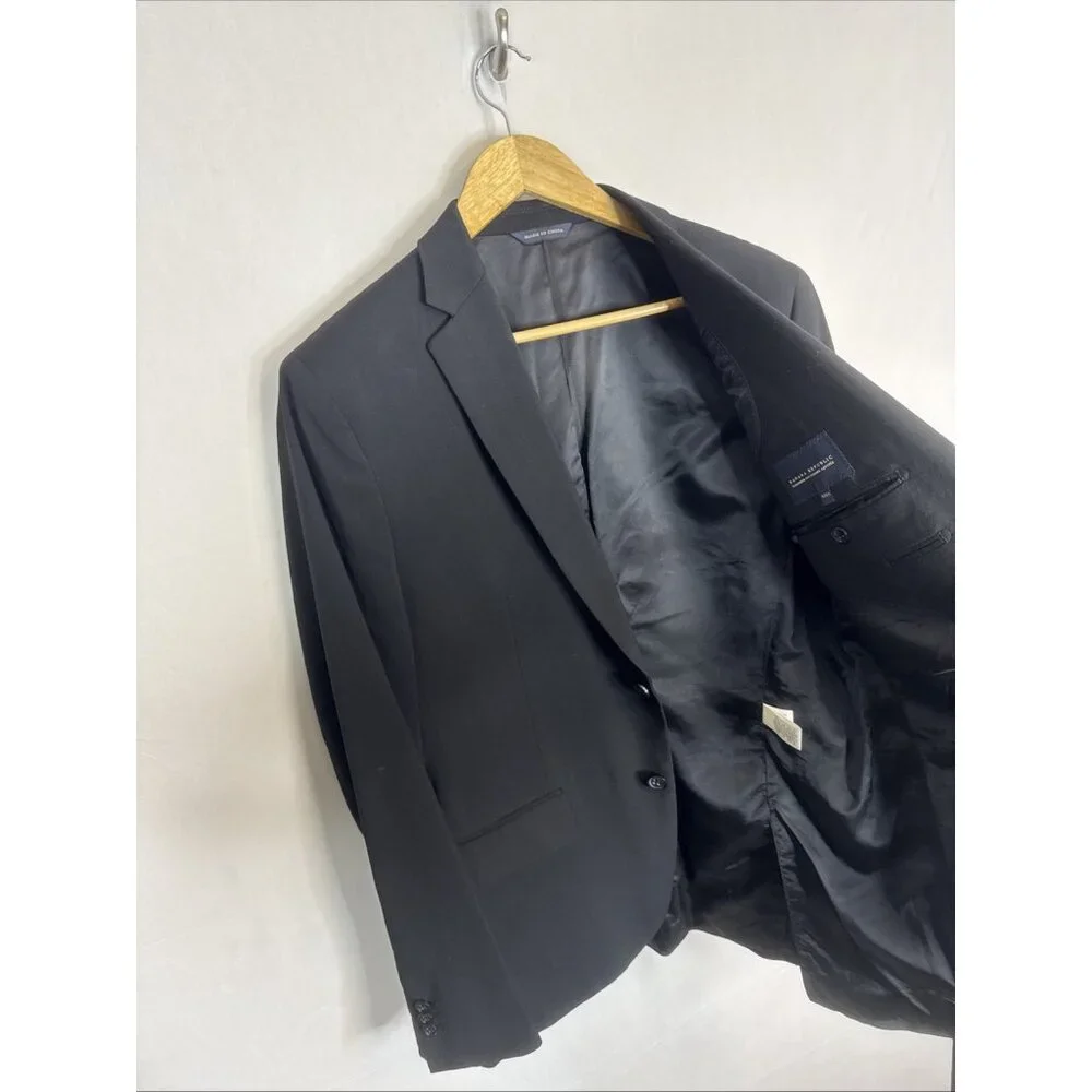 Banana Republic Cerruti Wool Blazer Black Tailored Fit Men 40R Sport Coat‎